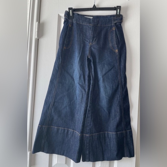 Pilcro Anthropologie Foxglove Wide Crop Pants Size 23 - Picture 2 of 11